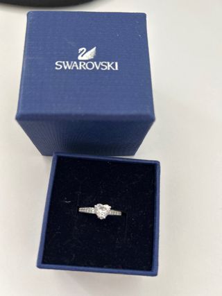 Anillo Swarovski Corazón Plata