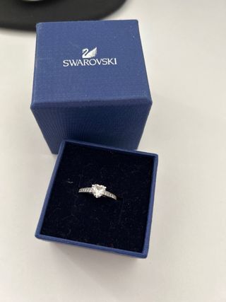 Anillo Swarovski Corazón Plata