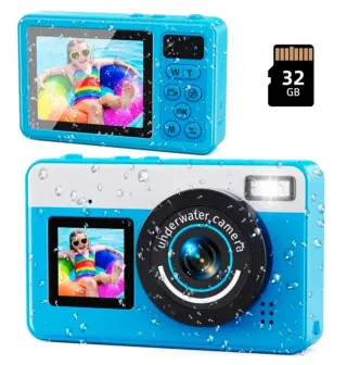 Fotocamera Digitale Subacquea Blu 10FT IP68