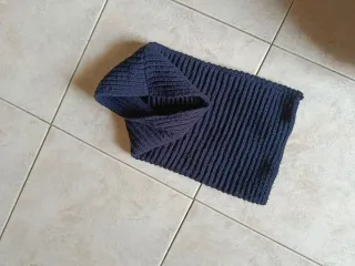 Scaldacollo blu navy Unisex misto lana