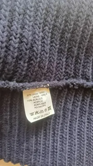 Scaldacollo blu navy Unisex misto lana