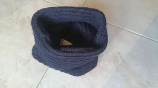 Scaldacollo blu navy Unisex misto lana