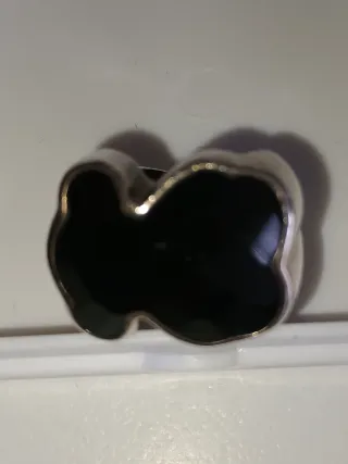 Anillo Tous Oso Negro Plata