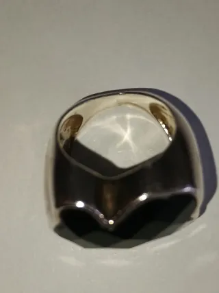 Anillo Tous Oso Negro Plata