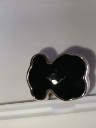 Anillo Tous Oso Negro Plata