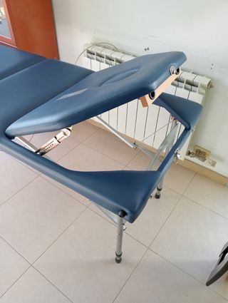 Camilla masajes, libro y láminas.