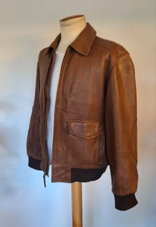 Chaqueta Aviador Piel Marrón