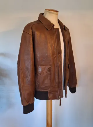 Chaqueta Aviador Piel Marrón