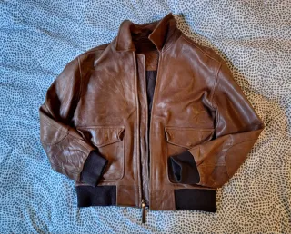 Chaqueta Aviador Piel Marrón