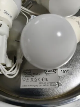 2x Plafón LED 30cm IKEA