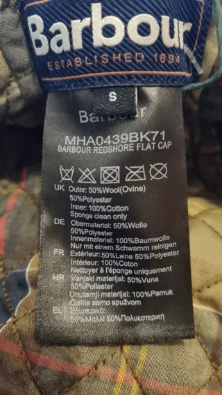 Gorra plana Barbour negra