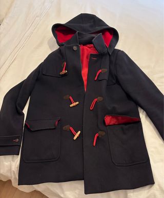 Abrigo Montgomery Azul y Rojo