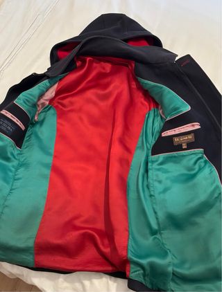 Abrigo Montgomery Azul y Rojo