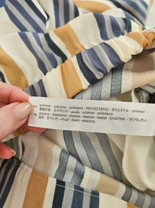 Pantalón culotte Zara rayas