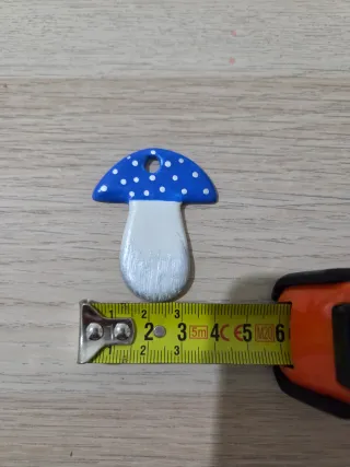 4 Funghi da Appendere con Pallini Argento.