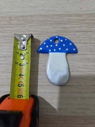 4 Funghi da Appendere con Pallini Argento.