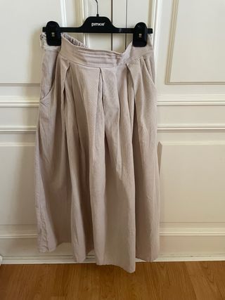 Falda beige talla única