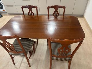 Mesa comedor plegable con sus 4 sillas