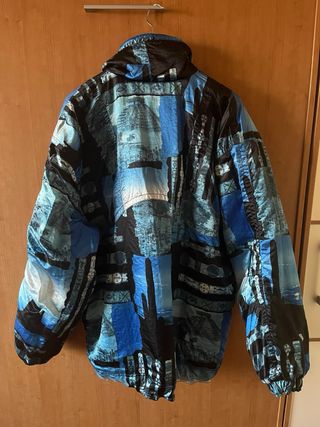 Abrigo Vintage Azul y Negro