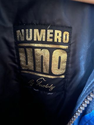 Abrigo Vintage Azul y Negro