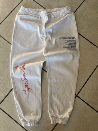 Pantaloni tuta Zara 2Pac bianchi uomo