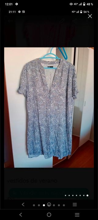 Lote 5 Vestidos Estampado Tropical