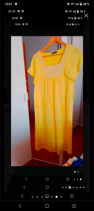 Lote 5 Vestidos Estampado Tropical