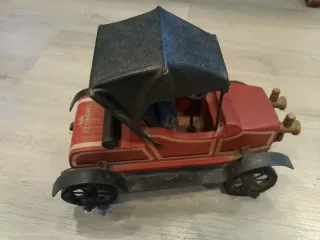 Cochecito Madera y Cuero Vintage