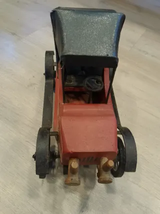 Cochecito Madera y Cuero Vintage