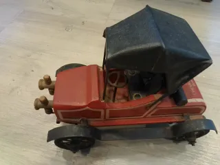 Cochecito Madera y Cuero Vintage