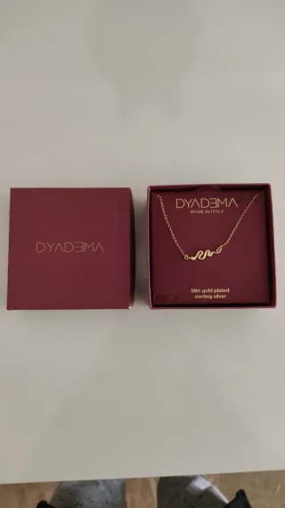 Collar DYADEMA serpiente de plata bañado en oro 18