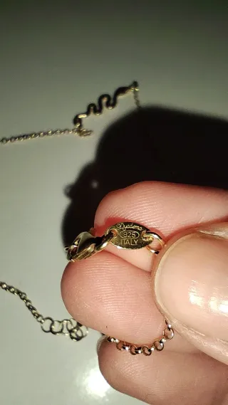 Collar DYADEMA serpiente de plata bañado en oro 18