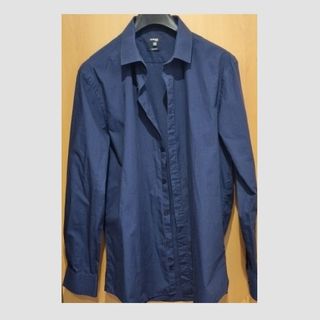 (TALLA XXL) CAMISA AZUL MARINO LISA
