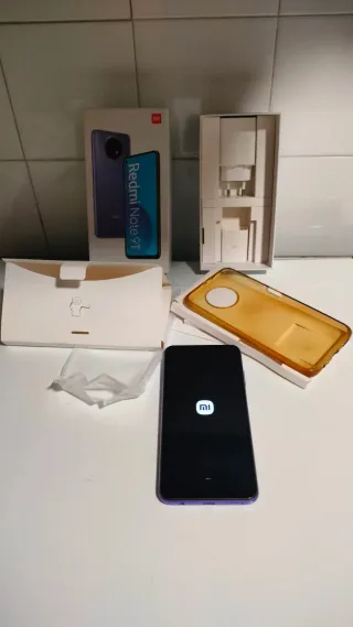 Xiaomi Redmi Note 9T Viola 5G con caricatore e custodia