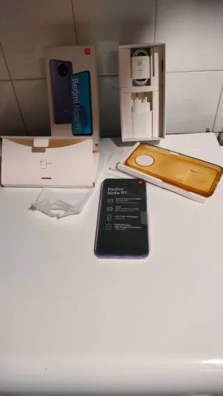 Xiaomi Redmi Note 9T Viola 5G con caricatore e custodia