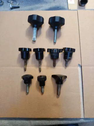 Lote de 9 tornillos mariposa