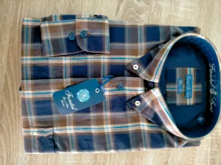 Camisa Forestal Cuadros Azul/Marrón Talla 3XL