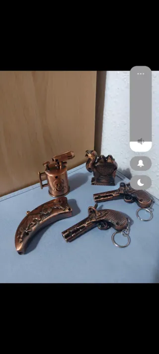 Lote Encendedores Vintage Pistola y Antorcha