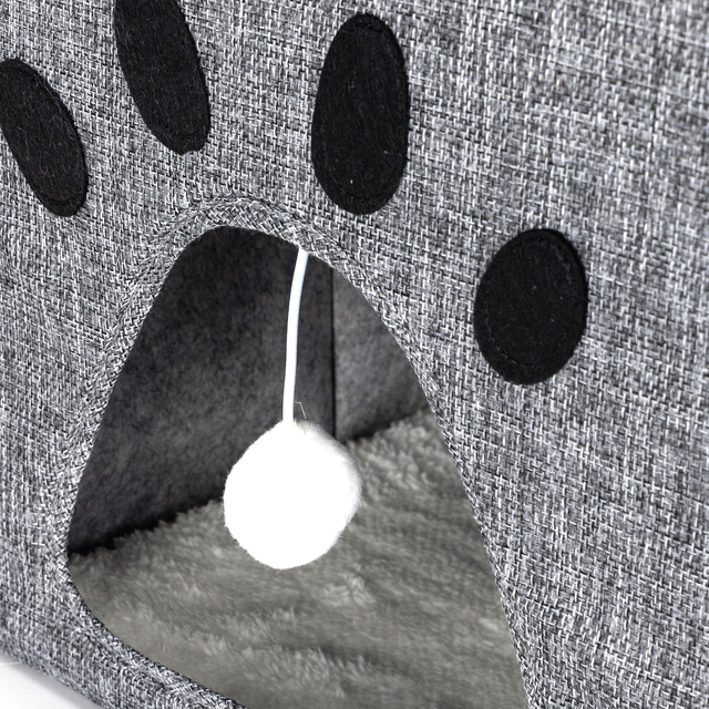 Casa Plegable Gatos Nobleza con Rascador