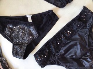 Completo lingerie La Perla nero e slip