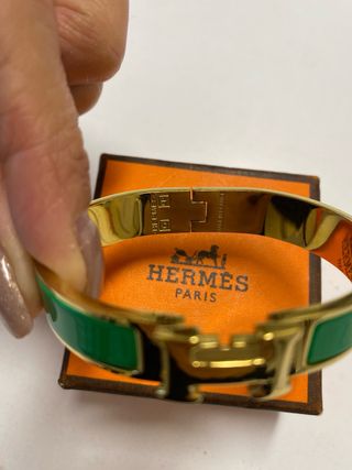 Bracciale Hermès Paris Click Oro e Verde