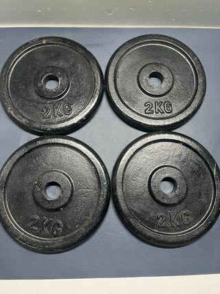 4 Dischi Palestra 2kg e 4 dischi da 1k
