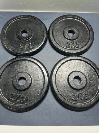 4 Dischi Palestra 2kg e 4 dischi da 1k