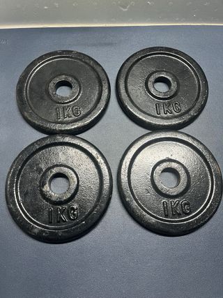 4 Dischi Palestra 2kg e 4 dischi da 1k