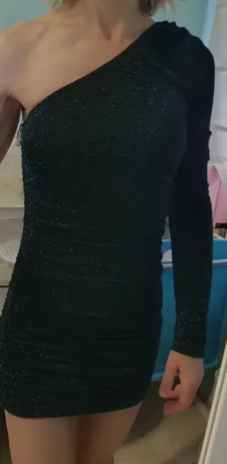 Vestido fiesta corto brillante