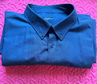 Camisa azul marino Dustin talla grande