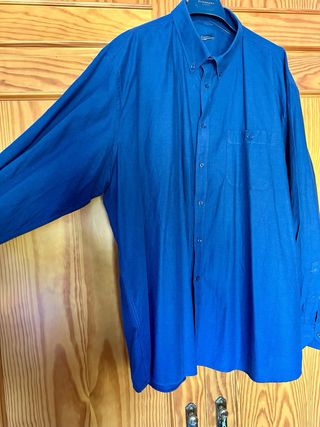 Camisa azul marino Dustin talla grande