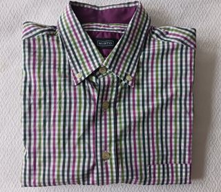 Camisa Mirto cuadros multicolor talla 5XL