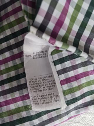 Camisa Mirto cuadros multicolor talla 5XL