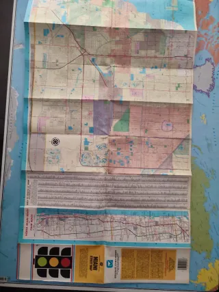 Mapa Miami-Palm Beach años 90 Vintage ideal decora